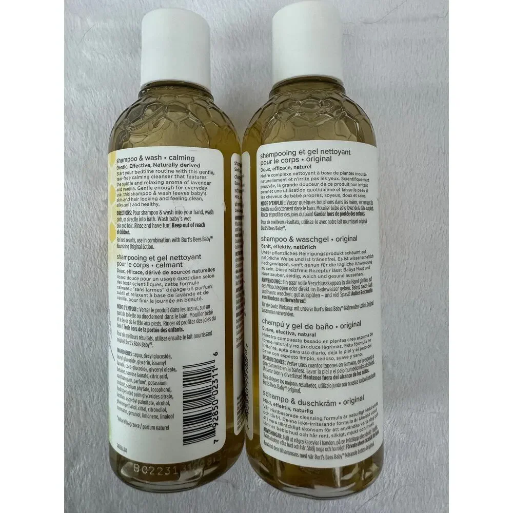 Burt's Bees Baby Shampoo and Wash Original and Lavender Scent